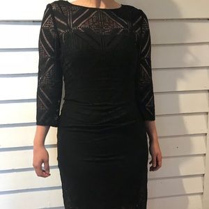 Black fitted dress
